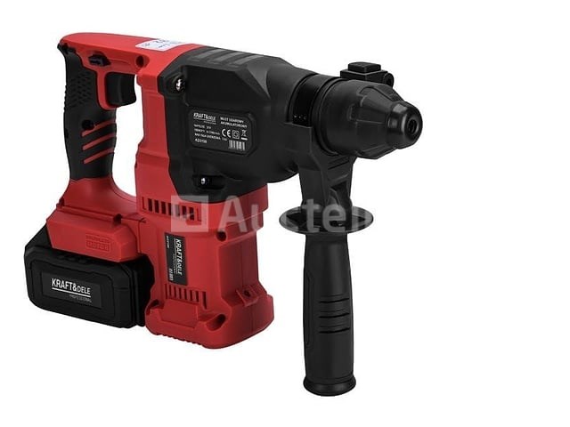 Snoerloze hamerboor met 2 x 4 ah batterijen + kraft&dele-lader - afbeelding 4 van  4