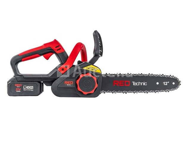 Snoerloze kettingzaag (2 x 4 ah batterijen, 1 x oplader) red technic - afbeelding 1 van  4