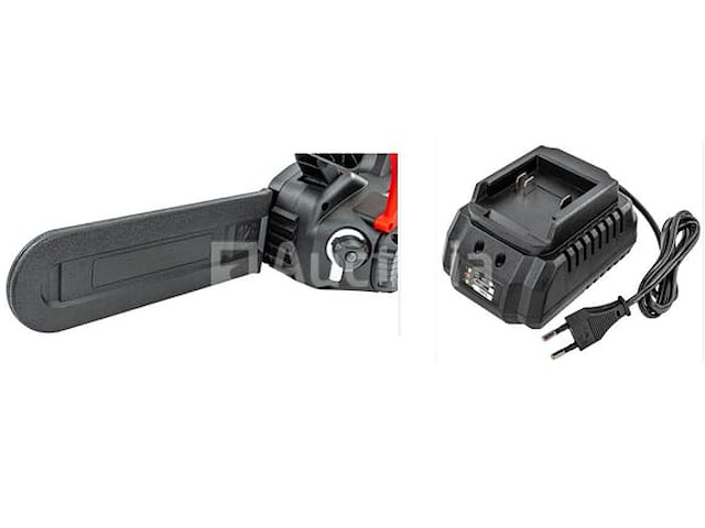 Snoerloze kettingzaag (2 x 4 ah batterijen, 1 x oplader) red technic - afbeelding 4 van  4
