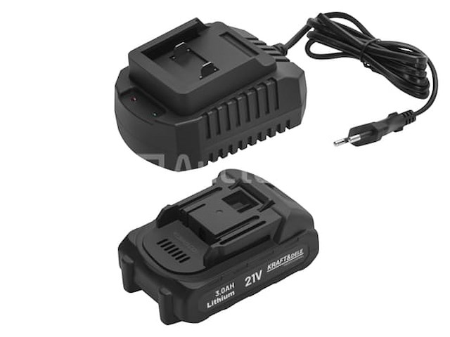 Snoerloze vetpistool met 3 ah batterij + kraft&dele-lader - afbeelding 5 van  5