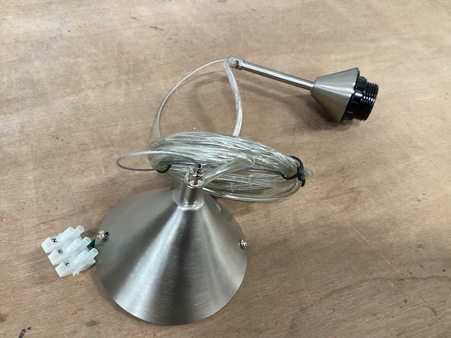 Snoerpendel geborsteld rvs (50x) - afbeelding 1 van  5