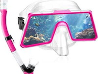 Snorkelset volwassenen roze - afbeelding 1 van  3