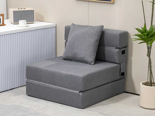 Sofa bed, fauteuil convertible 1-zitter fauteuil met 1 afneembaar kussenhoes - afbeelding 1 van  8