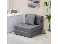Sofa bed, fauteuil convertible 1-zitter fauteuil met 1 afneembaar kussenhoes - afbeelding 2 van  8