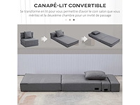 Sofa bed, fauteuil convertible 1-zitter fauteuil met 1 afneembaar kussenhoes - afbeelding 5 van  8