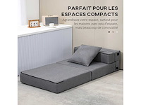 Sofa bed, fauteuil convertible 1-zitter fauteuil met 1 afneembaar kussenhoes - afbeelding 7 van  8