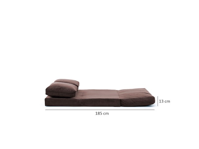 Sofa-bed met 2 zitplaatsen | comfort en stijl met metalen frame | bruin - afbeelding 2 van  9