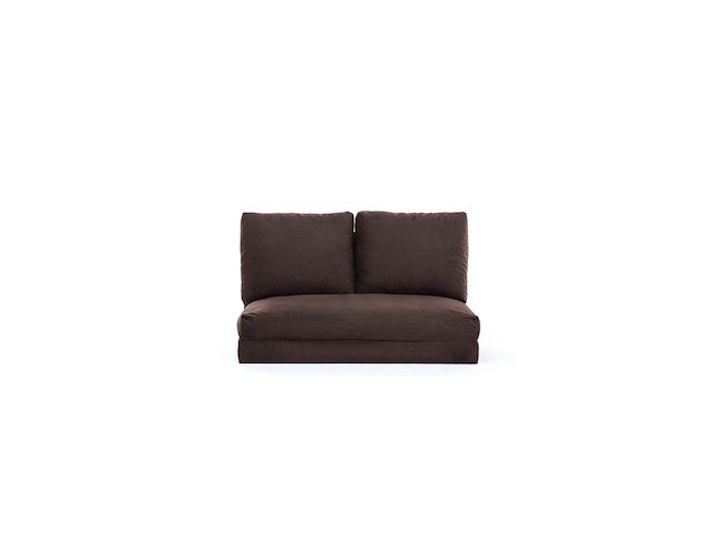 Sofa-bed met 2 zitplaatsen | comfort en stijl met metalen frame | bruin - afbeelding 3 van  9