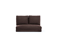 Sofa-bed met 2 zitplaatsen | comfort en stijl met metalen frame | bruin - afbeelding 3 van  9