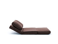 Sofa-bed met 2 zitplaatsen | comfort en stijl met metalen frame | bruin - afbeelding 5 van  9