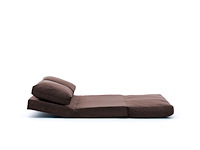 Sofa-bed met 2 zitplaatsen | comfort en stijl met metalen frame | bruin - afbeelding 6 van  9