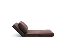 Sofa-bed met 2 zitplaatsen | comfort en stijl met metalen frame | bruin - afbeelding 7 van  9