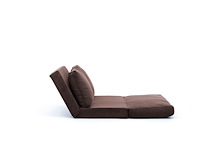 Sofa-bed met 2 zitplaatsen | comfort en stijl met metalen frame | bruin - afbeelding 8 van  9