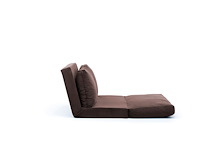 Sofa-bed met 2 zitplaatsen | comfort en stijl met metalen frame | bruin - afbeelding 9 van  9