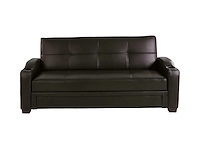 Sofa bed slaapbank in imitatie - bruin - afbeelding 3 van  7