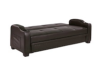 Sofa bed slaapbank in imitatie - bruin - afbeelding 5 van  7