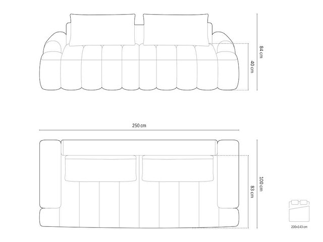 Sofa met opbergbox - 4 zitplaatsen - afbeelding 7 van  8