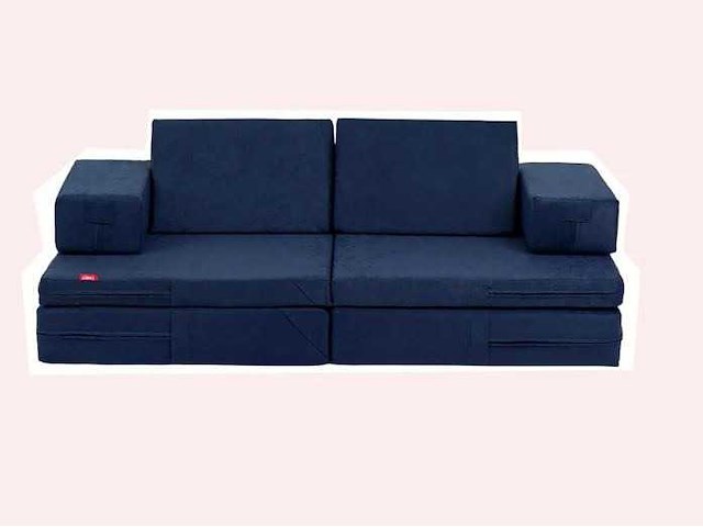 Sofa zonky- kinderzetel- nieuw - blauw - 136x68x46cm - afbeelding 1 van  4
