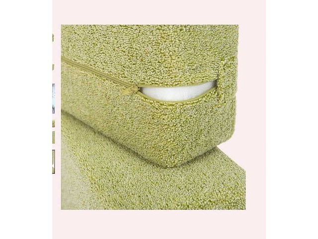 Sofa zonky- kinderzetel- nieuw - groen teddy - 136x68x46cm - afbeelding 2 van  3