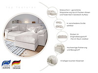 Soft&cosy xl hoekbank - omkeerbaar - beige touwstof - afbeelding 4 van  14