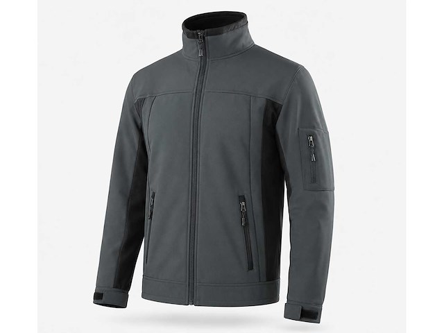 Softshell - & bodywarmer - mouwen afritsbaar kaki zwart maat s (10x) - afbeelding 1 van  1