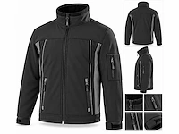 Softshell jas - black grey - maat xl (10x)