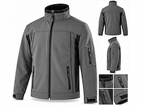 Softshell jas - grijs zwart - maat s (10x)