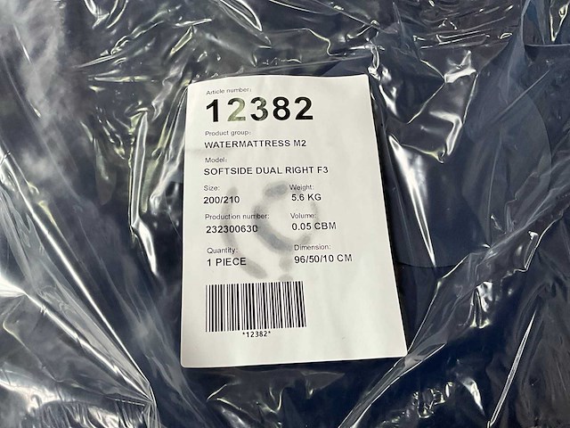 Softside dual right & left f3 12382 watermatras m2 96 x 50 10 cm - afbeelding 4 van  5