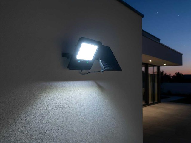 Solar 1000 lm led breedstraaler met remote(2x) - afbeelding 1 van  4