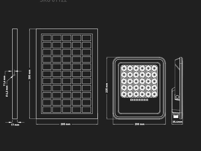 Solar 1000 lm led breedstraaler met remote(2x) - afbeelding 4 van  4