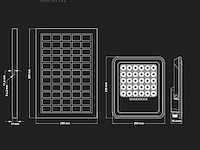 Solar 1000 lm led breedstraaler met remote(2x) - afbeelding 9 van  10