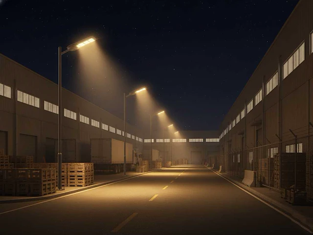Solar 3000k 1500lm led straatverlichting met remote(4x) - afbeelding 4 van  7