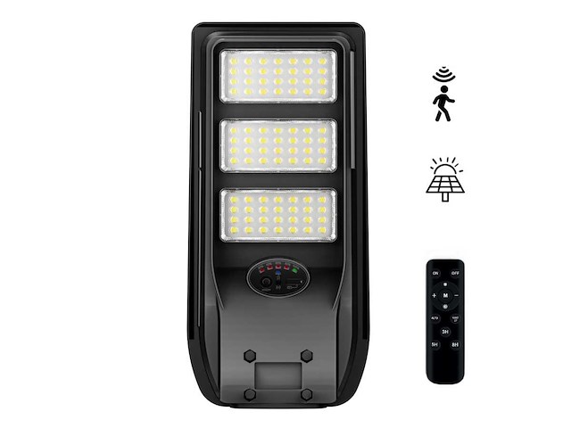 Solar 5000k 1500lm led straatverlichting met remote(4x) - afbeelding 1 van  5