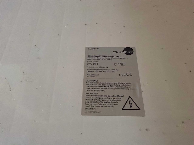 Solarwatt m220-60-gts ak zonnepaneelset - 34-delige pallet - afbeelding 3 van  4