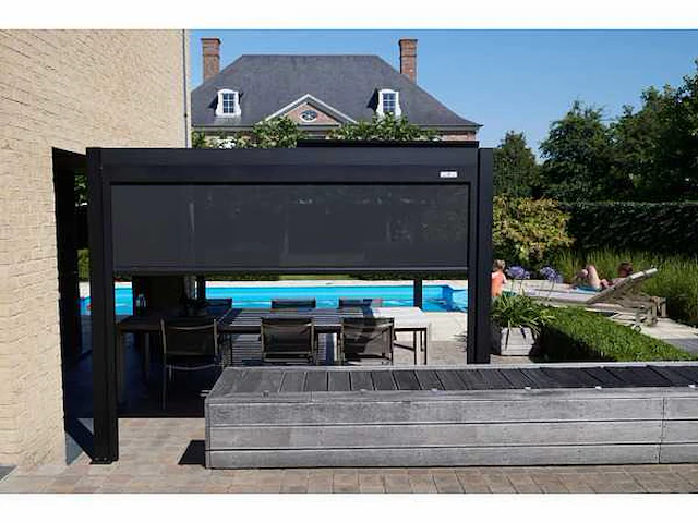 Solidcube - 3m screen voor terrasoverkapping - elektrisch - afbeelding 1 van  2