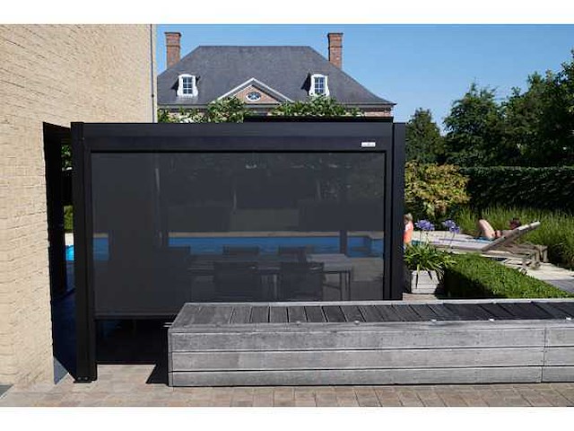 Solidcube - 4m screen voor terrasoverkapping - elektrisch - afbeelding 2 van  2