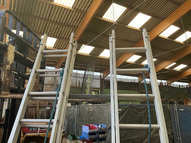 Solide 2 x 10 alu schuifladder (2x) - afbeelding 4 van  4