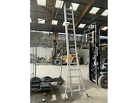 Solide 2x15 aluminum schuifladder - afbeelding 1 van  4