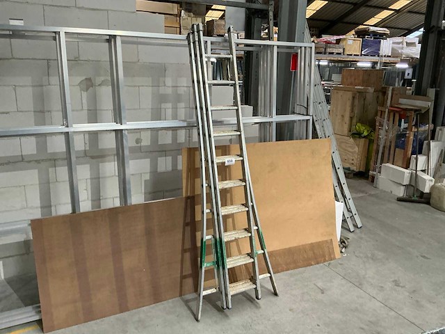 Solide 3 delige alu schuifladder - afbeelding 2 van  4