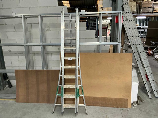 Solide 3 delige alu schuifladder - afbeelding 3 van  4