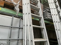 Solide 3-delige uitschuifbare ladder - afbeelding 3 van  6