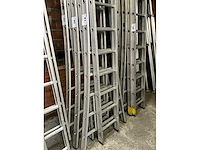 Solide aluminium ladder 2x18 - afbeelding 2 van  6