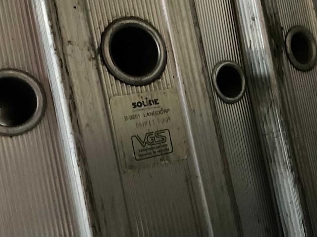 Solide aluminium ladder 2x18 - afbeelding 5 van  6