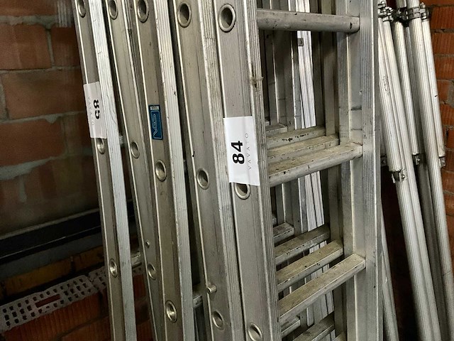 Solide aluminium ladder 3x16 - afbeelding 1 van  4