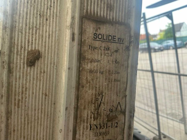 Solide c 2x8 aluminium schuifladder (2x) - afbeelding 5 van  5