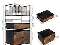 Solinxe 3 tier rolling utility cart - afbeelding 2 van  5