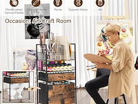 Solinxe 3 tier rolling utility cart - afbeelding 4 van  5