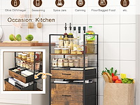 Solinxe 3 tier rolling utility cart - afbeelding 3 van  4