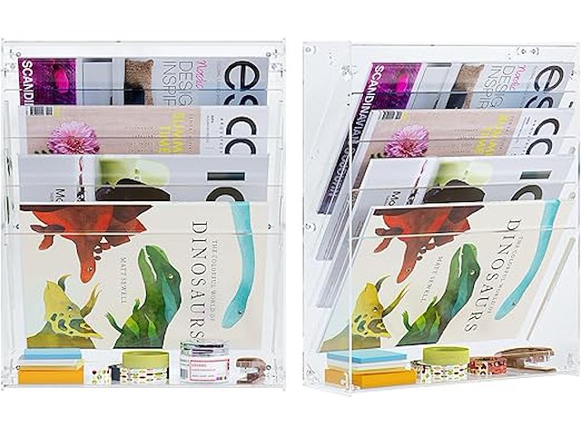 Solinxe documentenhouder acryl 5 vakken staand-hangend - afbeelding 2 van  4