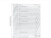 Solinxe documentenhouder acryl 5 vakken staand-hangend - afbeelding 3 van  4